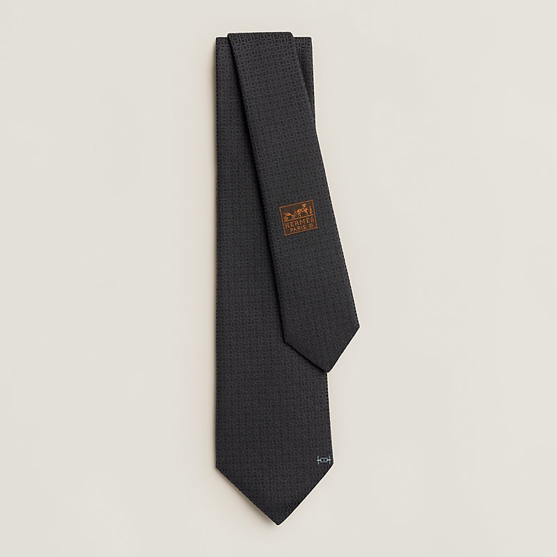 HERMES / ボトム/44/ウール/NVY// Unie Maillon Overboard tie - White | Hermès USA